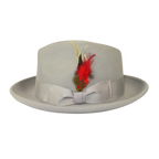Men's Milani Wool Fedora Hat Soft Crushable Lined FD219 Light Gray - J.Valintin Men's Wear Legend - FD219 - Lt gray - S