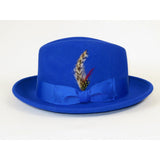 Men's Milani Wool Fedora Hat Soft Crushable Lined FD219 Royal Blue - J.Valintin Men's Wear Legend - FD219 - Royal - S