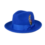 Men's Milani Wool Fedora Hat Soft Crushable Lined FD219 Royal Blue - J.Valintin Men's Wear Legend - FD219 - Royal - S