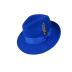 Men's Milani Wool Fedora Hat Soft Crushable Lined FD219 Royal Blue - J.Valintin Men's Wear Legend - FD219 - Royal - S