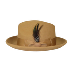 Men's Milani Wool Fedora Hat Soft Crushable Lined FD219 Tan Camel - J.Valintin Men's Wear Legend - FD219 - Tan - S