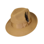 Men's Milani Wool Fedora Hat Soft Crushable Lined FD219 Tan Camel - J.Valintin Men's Wear Legend - FD219 - Tan - S