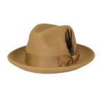 Men's Milani Wool Fedora Hat Soft Crushable Lined FD219 Tan Camel - J.Valintin Men's Wear Legend - FD219 - Tan - S