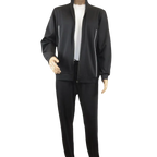 Men's Monte Carlo Turkey Jogging Suit 2pc Jump Set Stretchable 95164 Black - J.Valintin Men's Wear Legend - 95164 - Black - M