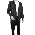 Men's Monte Carlo Turkey Jogging Suit 2pc Jump Set Stretchable 95164 Black - J.Valintin Men's Wear Legend - 95164 - Black - M