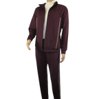 Men's Monte Carlo Turkey Jogging Suit 2pc Jump Set Stretchable 95164 Burgundy - J.Valintin Men's Wear Legend - 95164 - Burg - M