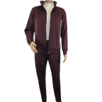 Men's Monte Carlo Turkey Jogging Suit 2pc Jump Set Stretchable 95164 Burgundy - J.Valintin Men's Wear Legend - 95164 - Burg - M