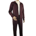 Men's Monte Carlo Turkey Jogging Suit 2pc Jump Set Stretchable 95164 Burgundy - J.Valintin Men's Wear Legend - 95164 - Burg - M