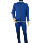 Men's Monte Carlo Turkey Jogging Suit 2pc Jump Set Stretchable 95183 Royal Blue - J.Valintin Men's Wear Legend - 95183 - Royal - M