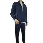 Men's Monte Carlo Turkey Jogging Suit 2pc Jump Set Stretchable 95209 Navy Blue - J.Valintin Men's Wear Legend - 95209 - Navy - M