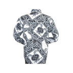 Mens Oscar Banks Turkey Shirt Satin Roman Lion Medusa European 6587 Black gray - J.Valintin Men's Wear Legend - 2960