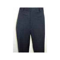 Men's Pants G. Manzoni None Wrinkle Soft Wool Super 120's 053 Navy Made in Italy - J.Valintin Men's Wear Legend - 8659