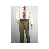 Men's Pants G.Manzoni None Wrinkle Wool Super 120's #NLP26 Camel Made in Italy - J.Valintin Men's Wear Legend - 17353