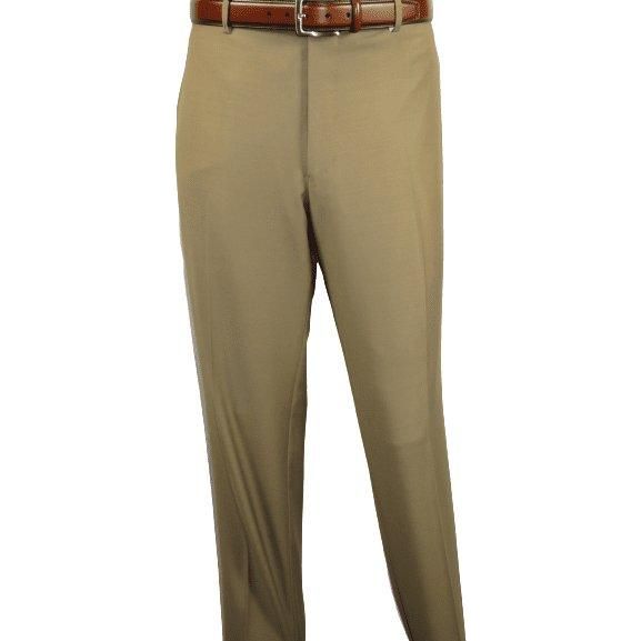 Men's Pants G.Manzoni None Wrinkle Wool Super 120's #NLP26 Camel Made in Italy - J.Valintin Men's Wear Legend - 17353