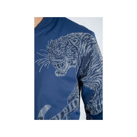 Mens Platini Bamber Jacket with Lion Rhinestone Design Zip up BMJ8133 Blue - J.Valintin Men's Wear Legend - 92083