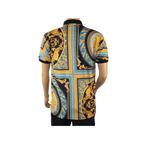 Mens PLATINI Sports Polo Shirt With Rhine Stones Fancy Medallion DPP8241 Black - J.Valintin Men's Wear Legend - 71751