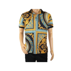 Mens PLATINI Sports Polo Shirt With Rhine Stones Fancy Medallion DPP8241 Black - J.Valintin Men's Wear Legend - 71751