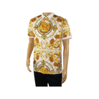 Mens PLATINI Sports Polo Shirt With Rhine Stones Lion Medallion DPP8246 White - J.Valintin Men's Wear Legend - 71728