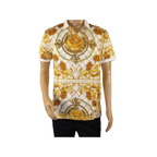 Mens PLATINI Sports Polo Shirt With Rhine Stones Lion Medallion DPP8246 White - J.Valintin Men's Wear Legend - 71728