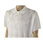 Mens Polo Shirt Slinky Sheer Short Sleeves Soft Touch by Stacy Adams 3703 White - J.Valintin Men's Wear Legend - 94044