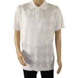 Mens Polo Shirt Slinky Sheer Short Sleeves Soft Touch by Stacy Adams 3703 White - J.Valintin Men's Wear Legend - 94044