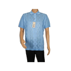 Mens Polo Shirt Slinky Sheer Short Sleeves Soft Touch by Stacy Adams 57007 Blue - J.Valintin Men's Wear Legend - 100065