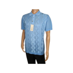 Mens Polo Shirt Slinky Sheer Short Sleeves Soft Touch by Stacy Adams 57007 Blue - J.Valintin Men's Wear Legend - 100065