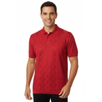 Mens Polo Shirt Slinky Sheer Short Sleeves Soft Touch by Stacy Adams 57007 Red