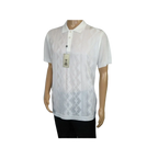 Mens Polo Shirt Slinky Sheer Short Sleeves Soft Touch by Stacy Adams 57007 White - J.Valintin Men's Wear Legend - 100060