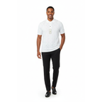 Mens Polo Shirt Slinky Sheer Short Sleeves Soft Touch by Stacy Adams 57007 White