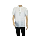 Mens Polo Shirt Slinky Sheer Short Sleeves Soft Touch by Stacy Adams 57007 White - J.Valintin Men's Wear Legend - 100060
