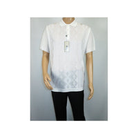 Mens Polo Shirt Slinky Sheer Short Sleeves Soft Touch by Stacy Adams 57007 White - J.Valintin Men's Wear Legend - 100060