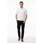 Mens Polo Shirt Slinky Sheer Short Sleeves Soft Touch by Stacy Adams 57007 White - J.Valintin Men's Wear Legend - 100060
