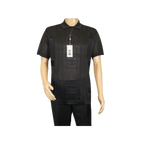 Mens Polo Shirt Slinky Sheer Short Sleeves Soft Touch Stacy Adams 57006 Black - J.Valintin Men's Wear Legend - 100046