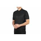 Mens Polo Shirt Slinky Sheer Short Sleeves Soft Touch Stacy Adams 57006 Black