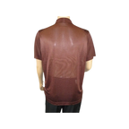 Mens Polo Shirt Slinky Sheer Short Sleeves Soft Touch Stacy Adams 57006 Brown - J.Valintin Men's Wear Legend - 100041