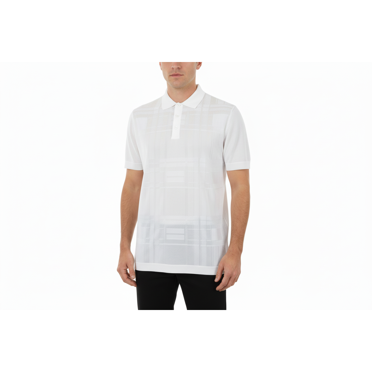 Mens Polo Shirt Slinky Sheer Short Sleeves Soft Touch Stacy Adams 57006 White
