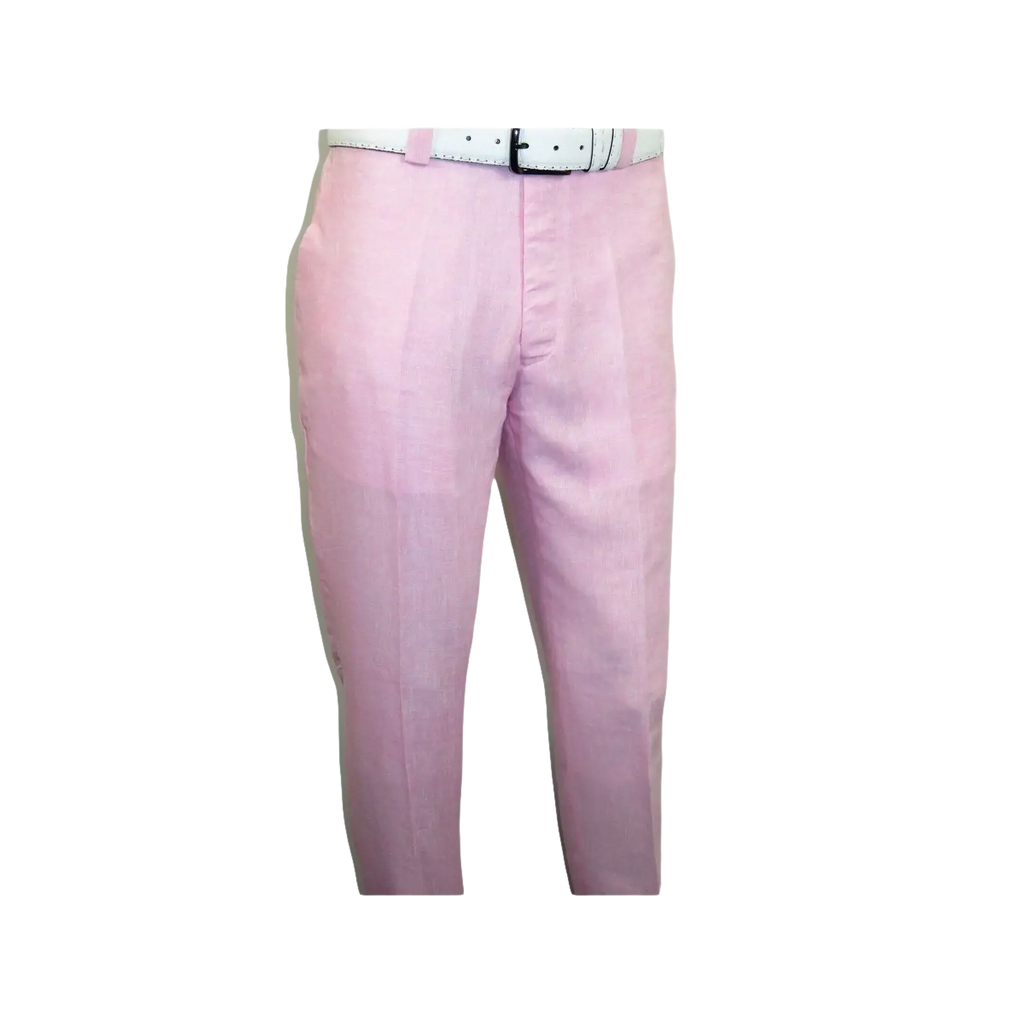 Mens Premium 100% Linen Cocktail Suit by INSERCH Breathable and cool SU880 Pink - J.Valintin Men's Wear Legend - 100661
