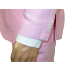 Mens Premium 100% Linen Cocktail Suit by INSERCH Breathable and cool SU880 Pink - J.Valintin Men's Wear Legend - 100661