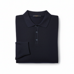 Mens PRINCELY Merinos Wool Sweater Knits Light Weight Polo 1011-40 Navy blue