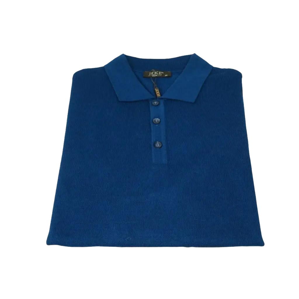 Mens PRINCELY Merinos Wool Sweater Knits Light Weight Polo 1011 - 40 Teal Blue - J.Valintin Men's Wear Legend - 1011 - 40 Teal Blue - M