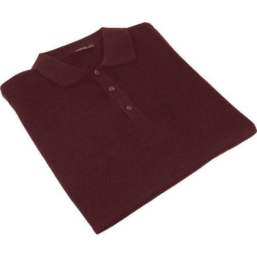 Mens PRINCELY Soft Merinos Wool Sweater Knits Lightweight Polo 1011 - 40 Burgundy - J.Valintin Men's Wear Legend - 96610