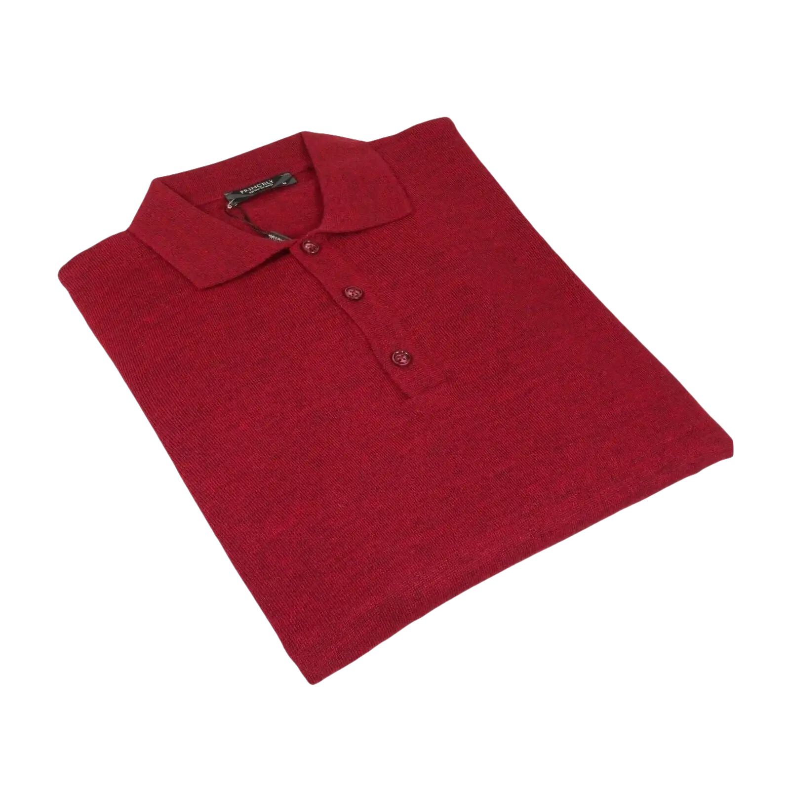 Mens PRINCELY Soft Merinos Wool Sweater Knits Lightweight Polo 1011 - 40 Cranberry - J.Valintin Men's Wear Legend - 96614