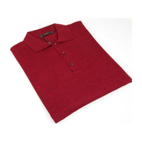 Mens PRINCELY Soft Merinos Wool Sweater Knits Lightweight Polo 1011 - 40 Cranberry - J.Valintin Men's Wear Legend - 96614