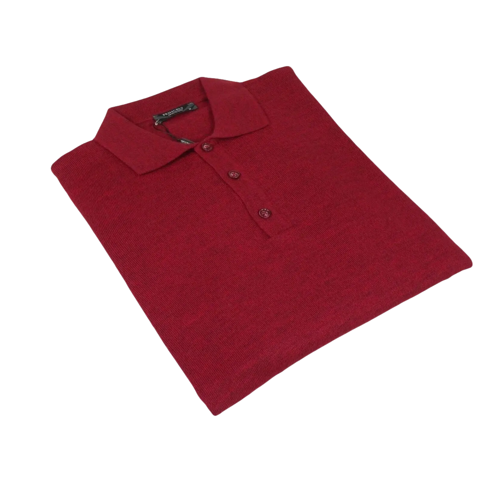 Mens PRINCELY Soft Merinos Wool Sweater Knits Lightweight Polo 1011 - 40 Cranberry - J.Valintin Men's Wear Legend - 96614