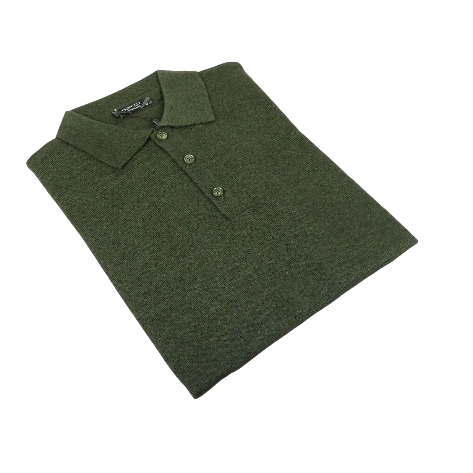 Mens PRINCELY Soft Merinos Wool Sweater Knits Lightweight Polo 1011 - 40 Green - J.Valintin Men's Wear Legend - 96590