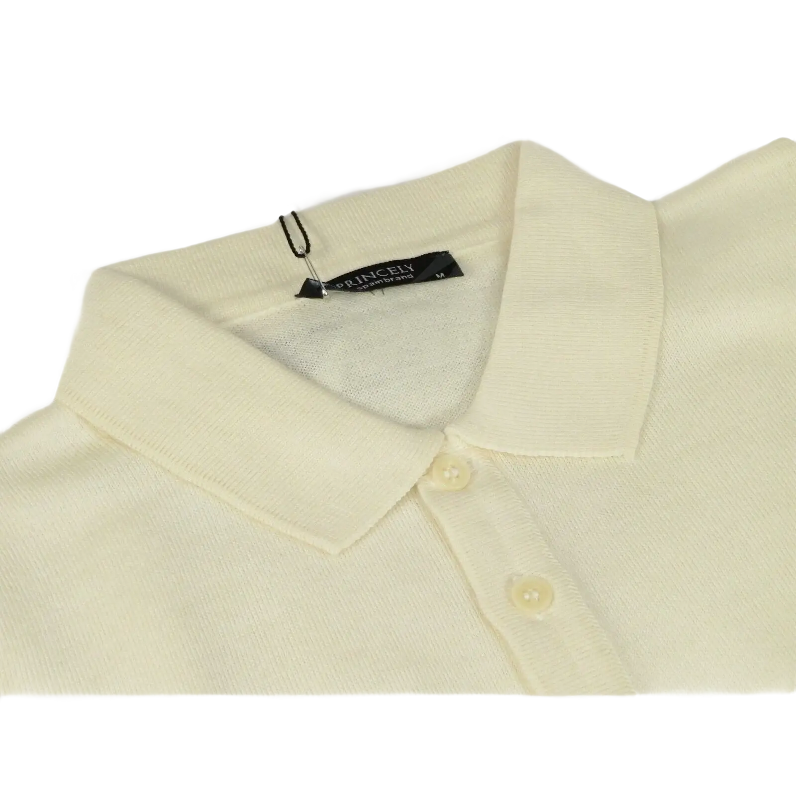 Mens PRINCELY Soft Merinos Wool Sweater Knits Lightweight Polo 1011 - 40 Ivory - J.Valintin Men's Wear Legend - 96606