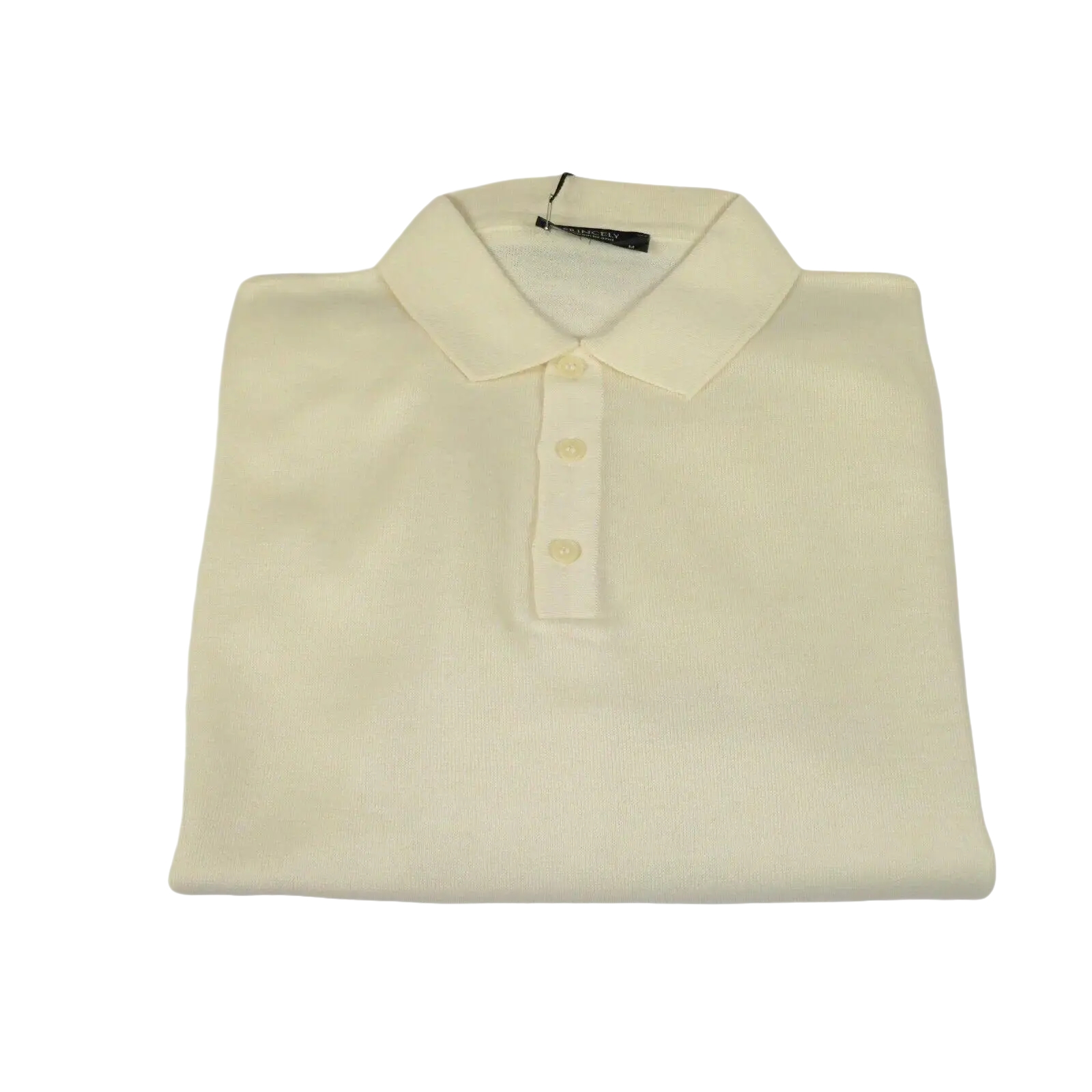 Mens PRINCELY Soft Merinos Wool Sweater Knits Lightweight Polo 1011 - 40 Ivory - J.Valintin Men's Wear Legend - 96606