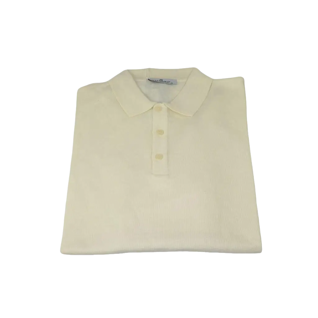 Mens PRINCELY Soft Merinos Wool Sweater Knits Lightweight Polo 1011 - 40 Ivory - J.Valintin Men's Wear Legend - 96606