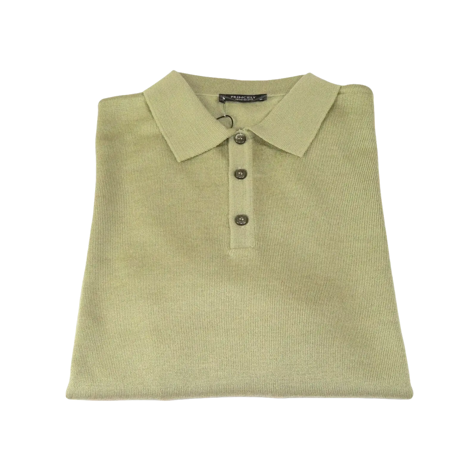 Mens PRINCELY Soft Merinos Wool Sweater Knits Lightweight Polo 1011 - 40 Olive - J.Valintin Men's Wear Legend - 96653